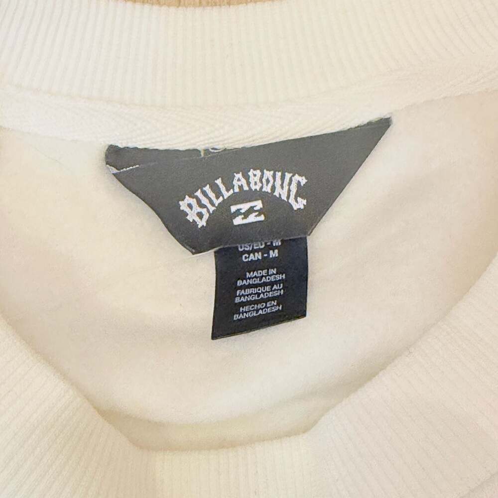 Size M Billabong Sun Groove Crewneck Sweatshirt In Antique White - Picture 3 of 9